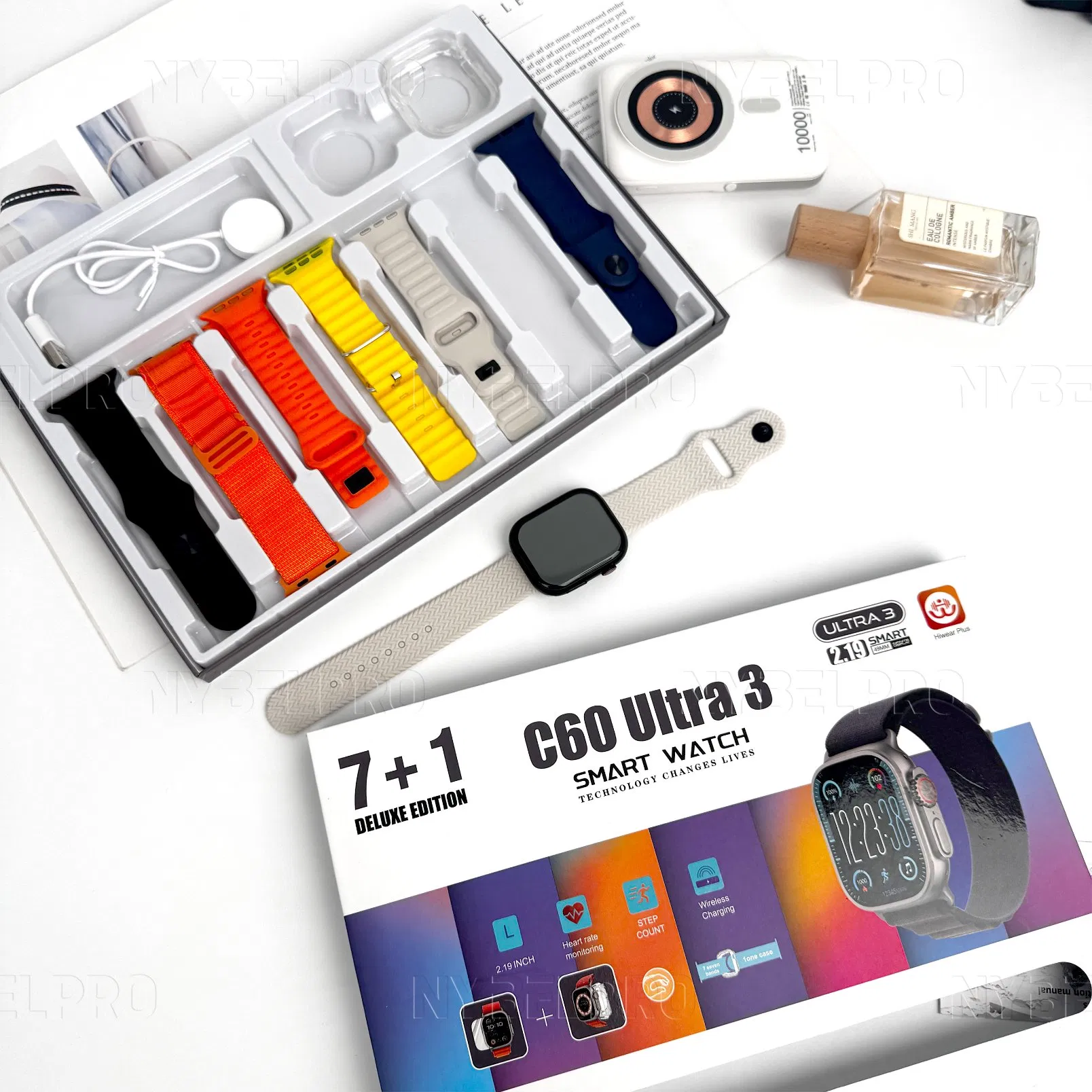 New Stylish Watch C60 Utra3 with Heart Rate Monitor and Fitness Features Gift Reloj Inteligente Smartwatch Fashion Watch