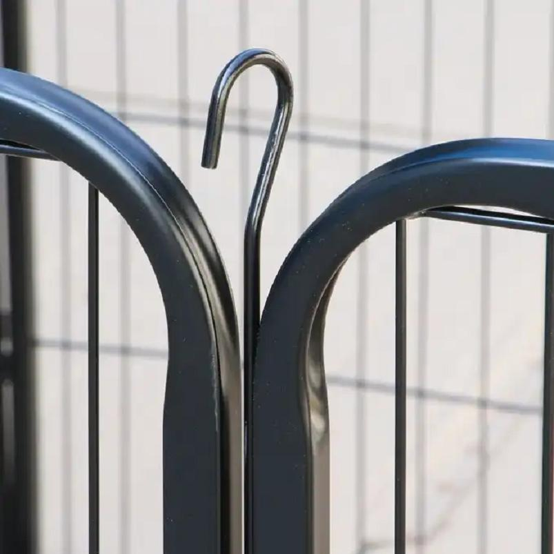 Sustainable Hot Sale Best Price Black Powder Coating Rod Galvanized Garden Supplies Steel Tubular Wrought Iron Fence Philippines