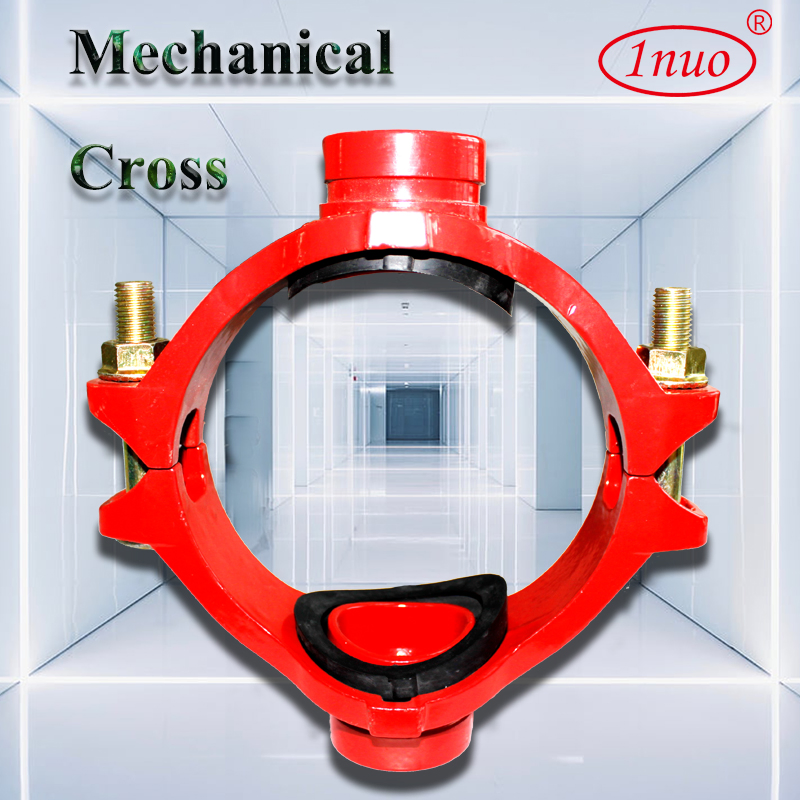 1nuo Threaded/Grooved Mechanical Cross Ductile Iron Grooved Fittings