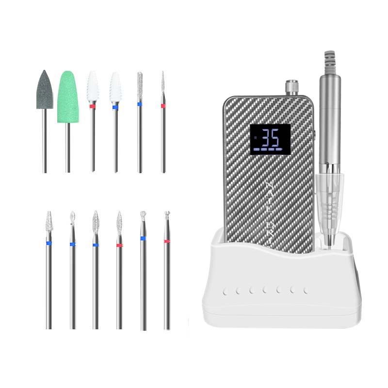 Brushless Micromotor Manicure Set Portable Electric File Rechargeable Nail Drill with Bits