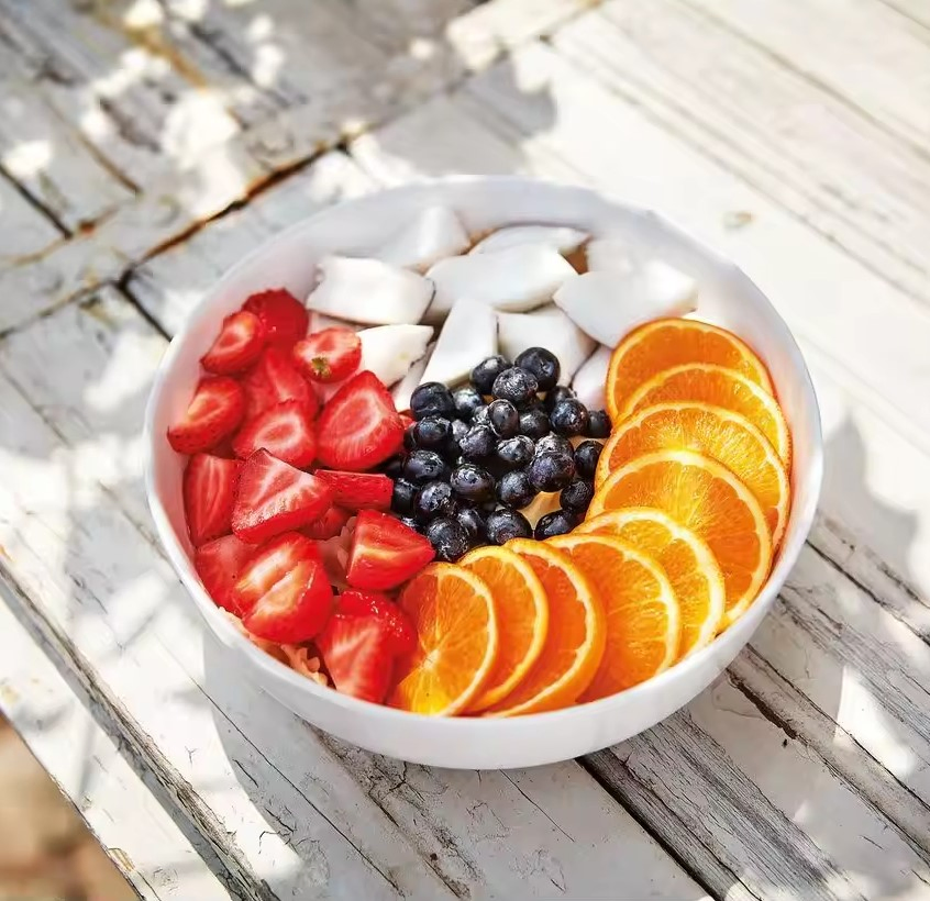 Opal Glass Fruit Serving Plate for Stylish Entertaining
