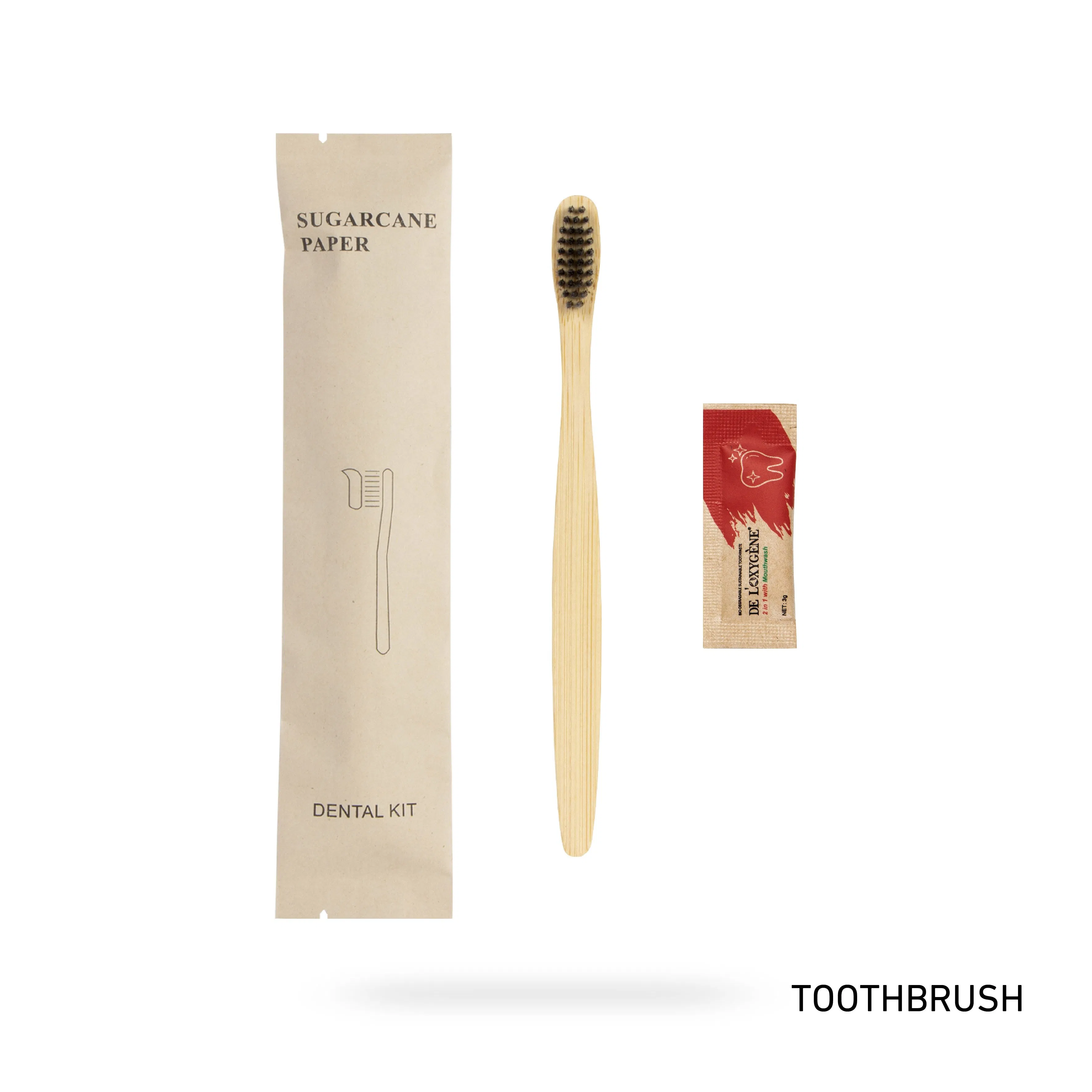 Wholesale Eco-Friendly Biodegradable Bamboo Toothbrush Hair Comb with Customized Packing