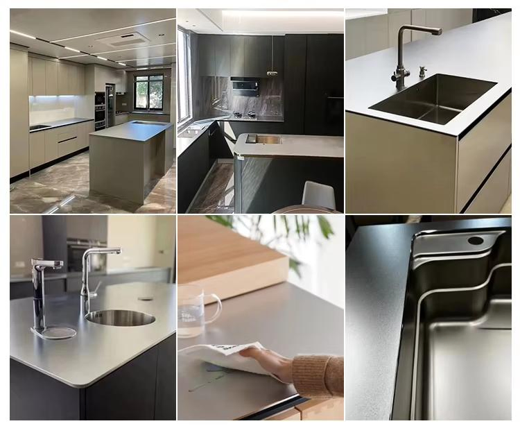 304 316 Sandblasted Finish Anti-Scratch Stainless Steel Decorative Sheet for Kitchen Countertops