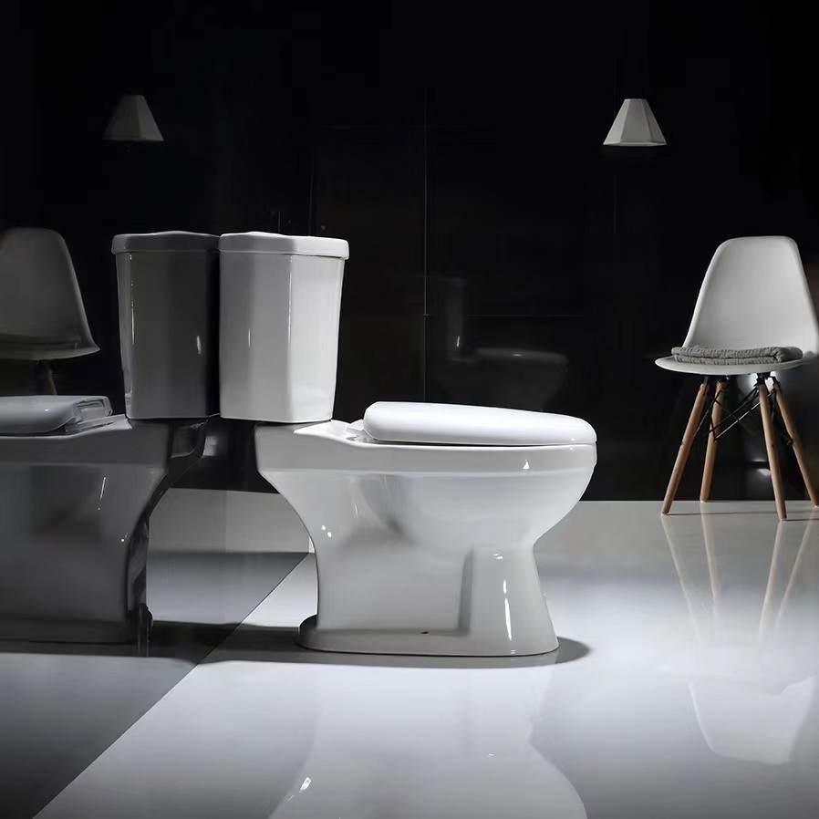 Factory Wholesale Price Popular Designs Home Luxury Bathroom Products Sanitaryware Wc Closestool White Color Two Piece Ceramic Toilet