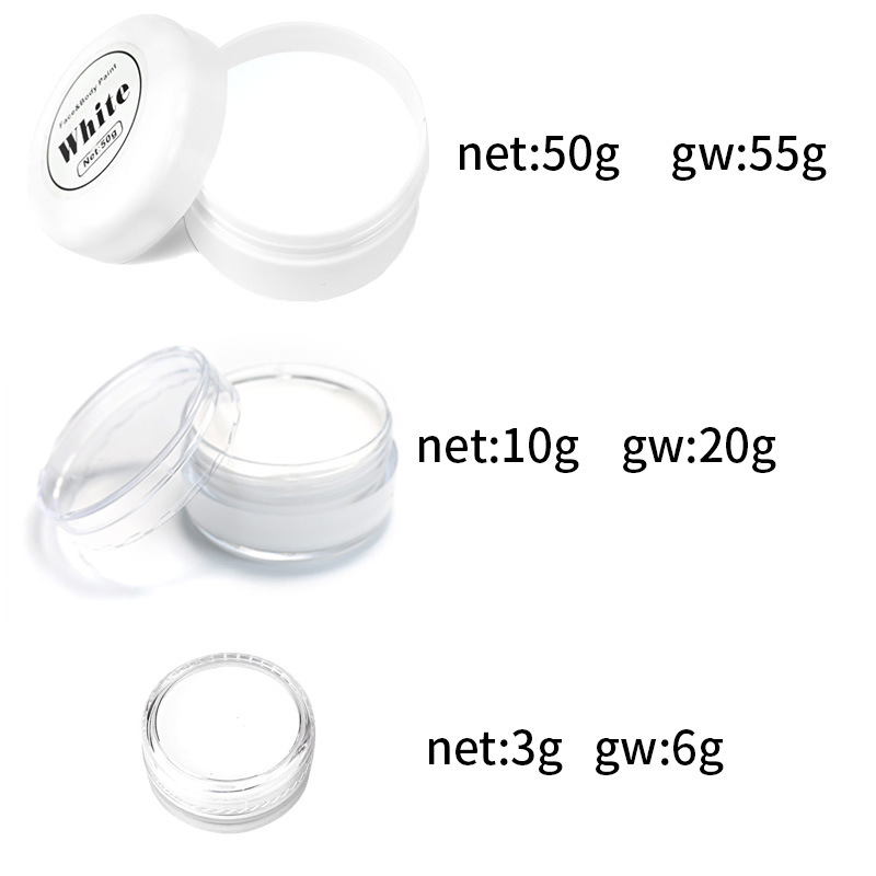 Single 3G 10g 50g Halloween Black Red White Painting Oil Based Cream Face Body Paint