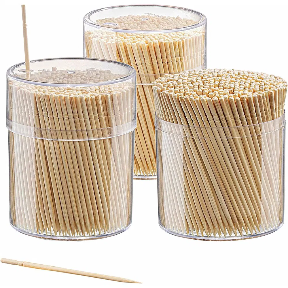 Degradable Wood Wooden Toothpicks for Teeth Cleaning Appetizer Barbecue Fruit
