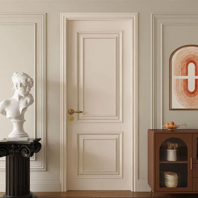 Modern Single Wooden Door Latest Design for Bathroom and Bedroom Melamine MDF Material for House and Apartment Interiors