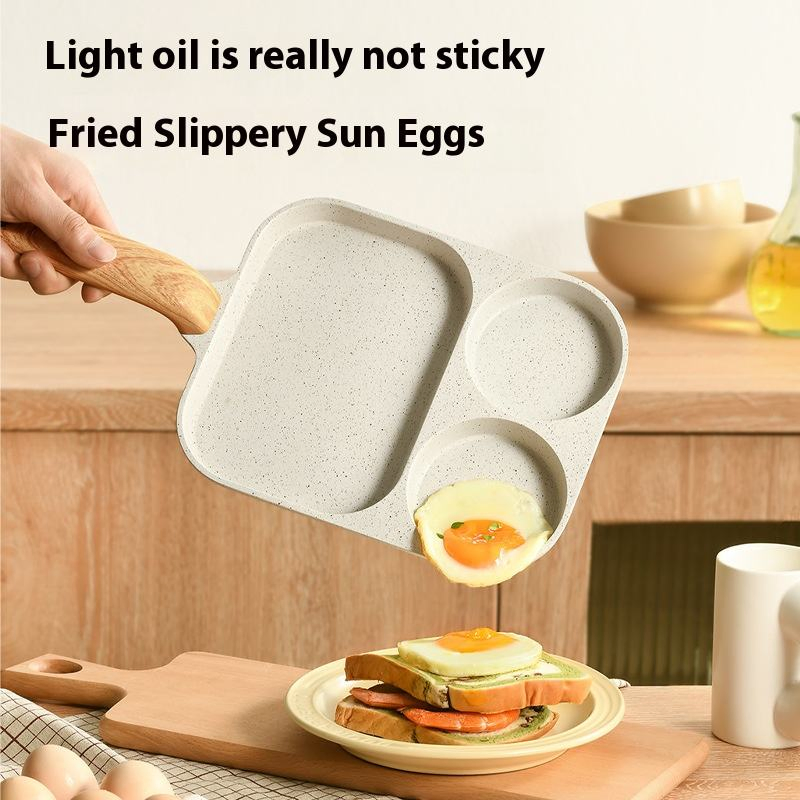 Non-Stick Egg 3 in 1 Frying Pan Egg Burger Maker Pan Pancake Omelet Egg Ham Pans Breakfast for Gas Stove Induction