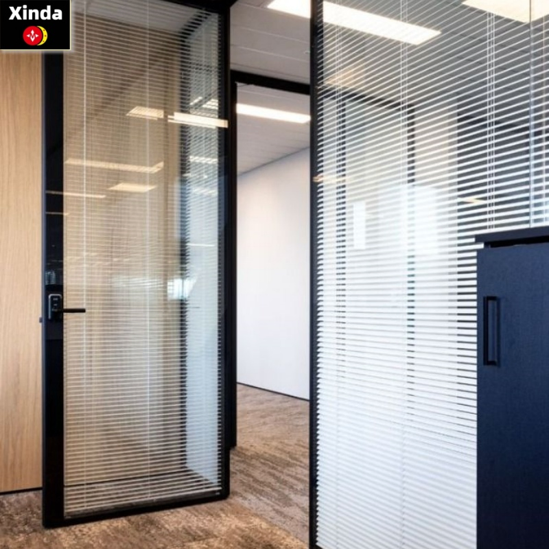 Aluminum Framing Glass Door Fixed Aluminum Partition Wall for Front Door