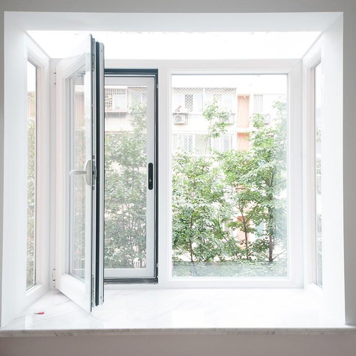 Aluminium Window with Air Tightness Complete Component Matching Free Selection Aluminium Window