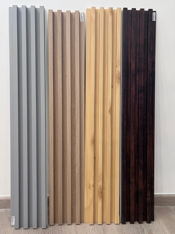 Wood Cladding 3D Fluted WPC Wall Panel PVC Sheet for Interior Decoration