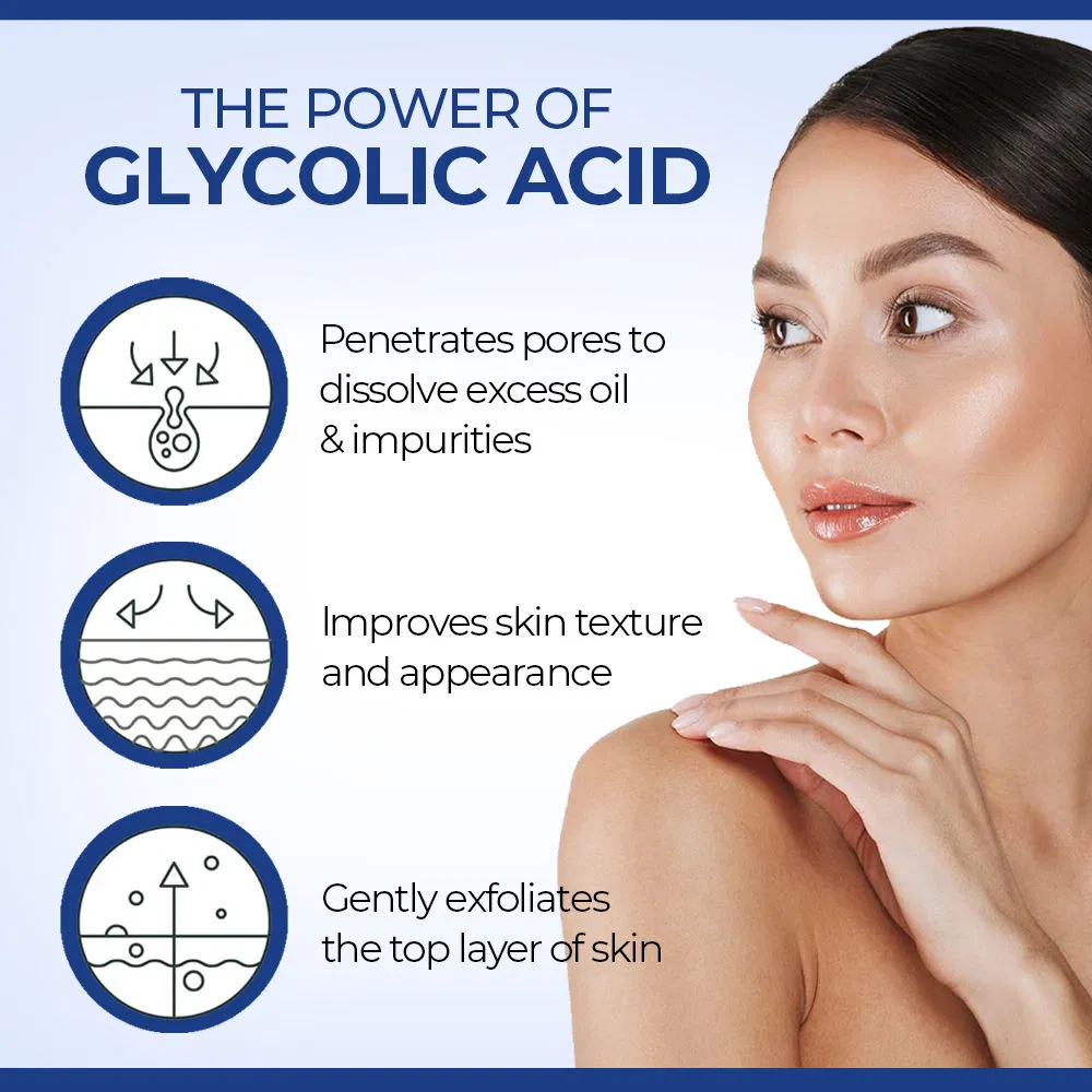 Glycolic Acid Hyaluronic Acid Face Toner Whitening Acne Treatment Hydrating Smooth Brightening