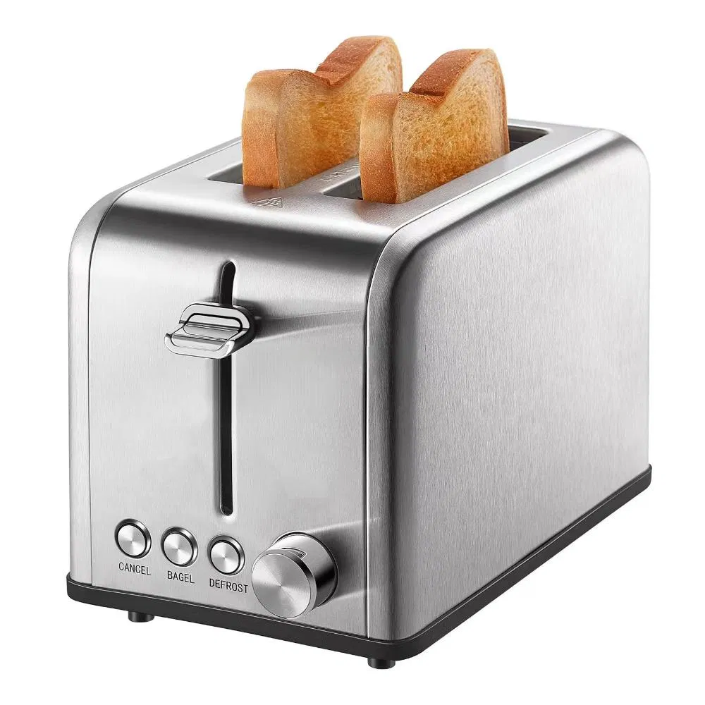 Stainless Steel 2-Slice Toaster with Adjustable Browning Control