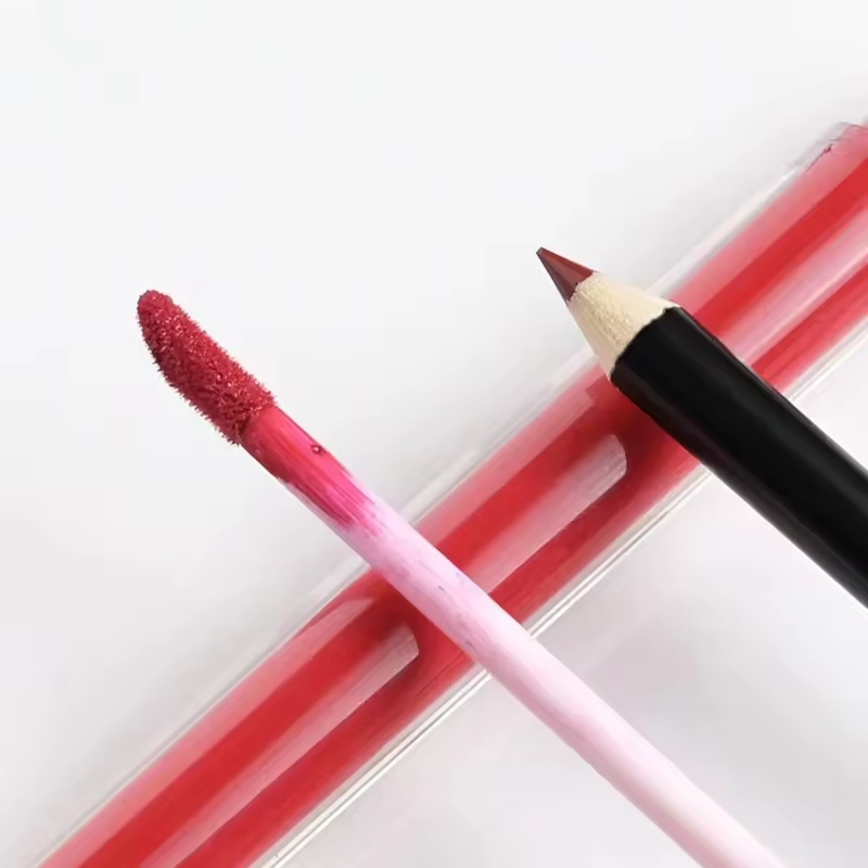 No Logo 21 Colors Lipliner and Lipgloss Set Customization Private Label Lip Pencil Lip Gloss Lip Line Lipstick Set