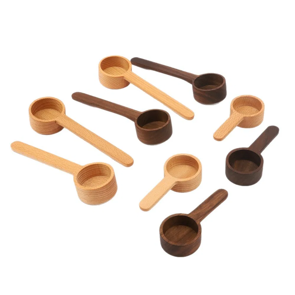 Natural Wooden Coffee Scoop Measuring Spoon for Coffee Beans