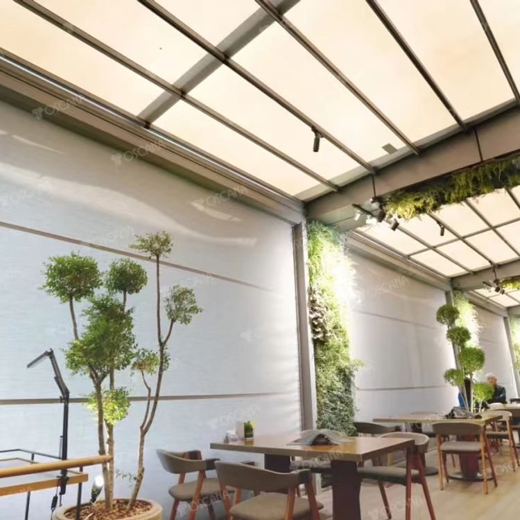 Outdoor Waterproof Folding Awning Garage Awning Retractable Roof