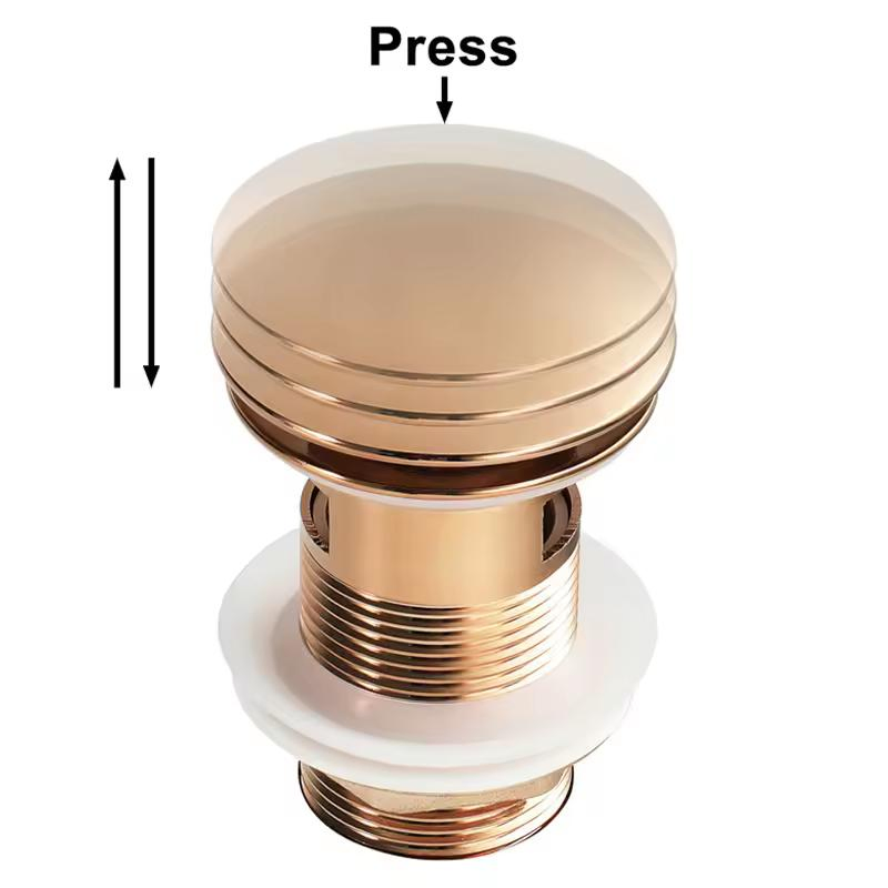 Поп-ап слив для раковины, латунь, золото