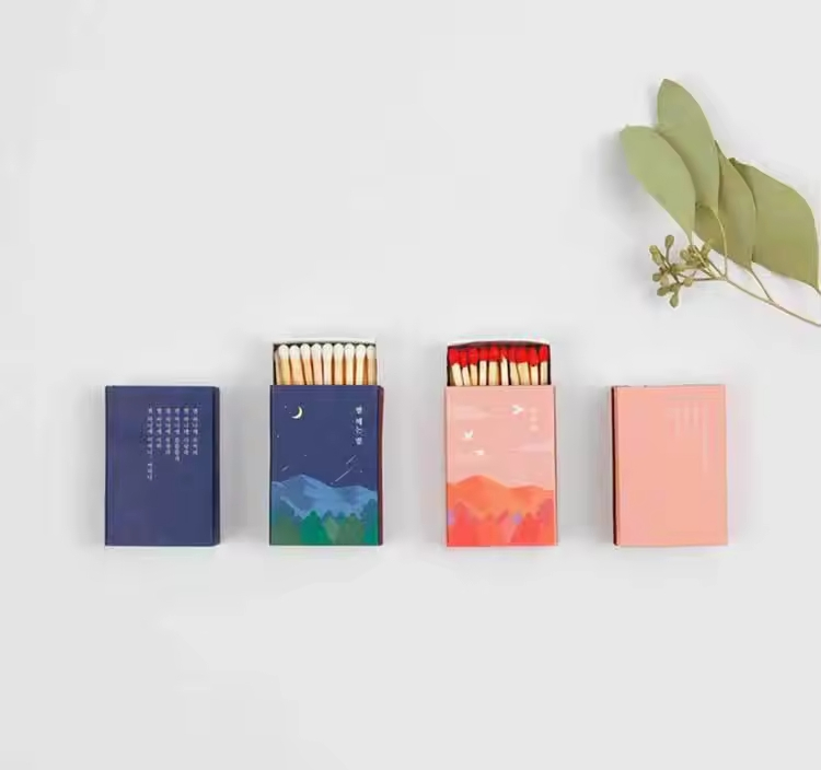 Classic Black White Style Smoking Cigar Candle Matches Anti-Scalding Safe Household Fire Long Materials Match