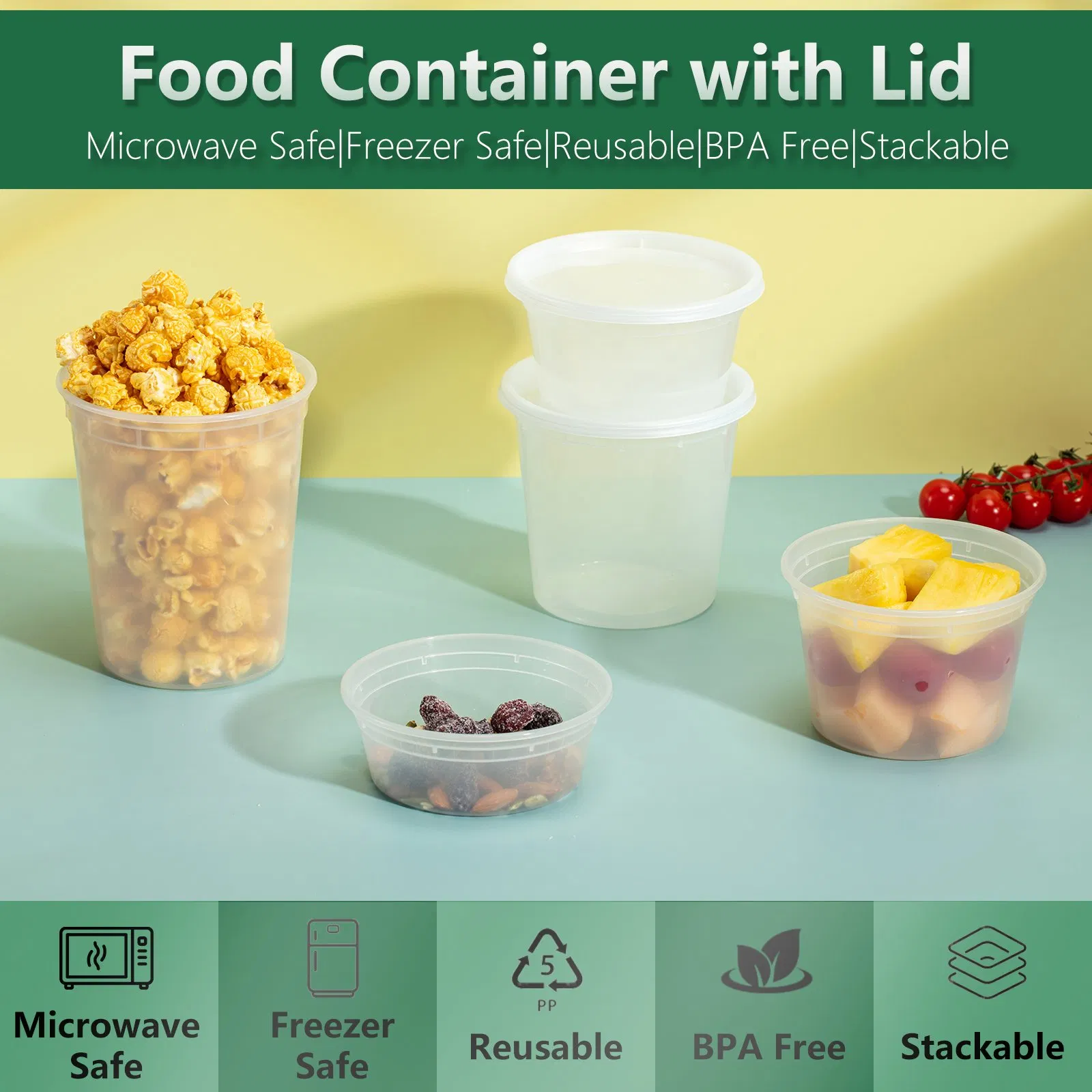 Пластиковые контейнеры для еды одноразовые, 25г