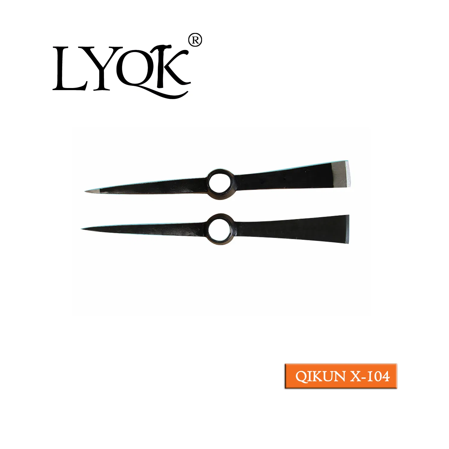 X-104 High Quality Rail Steel 65mn Agriculture Farm Garden Hardware Hand Tools Pick Head Mattock Pickaxe