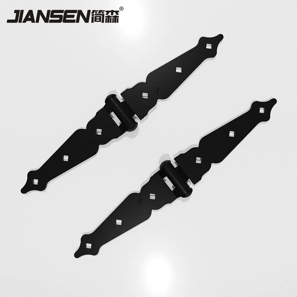 One Pair Black Garden Fence Hinge