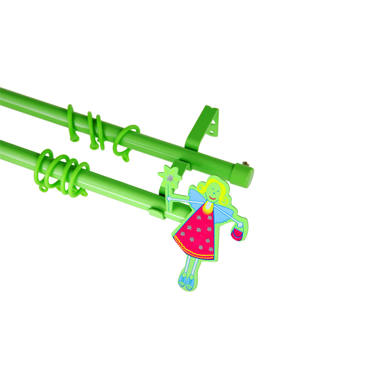 Children's Telescopic Curtain Rod Iron Art Roman Rod Children's Color OEM Curtain Rod