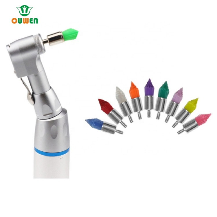 Ouwen D-5 Pink Hard Thread Type Tapered Polishing Brush for Teeth Dental Prophy Brushes