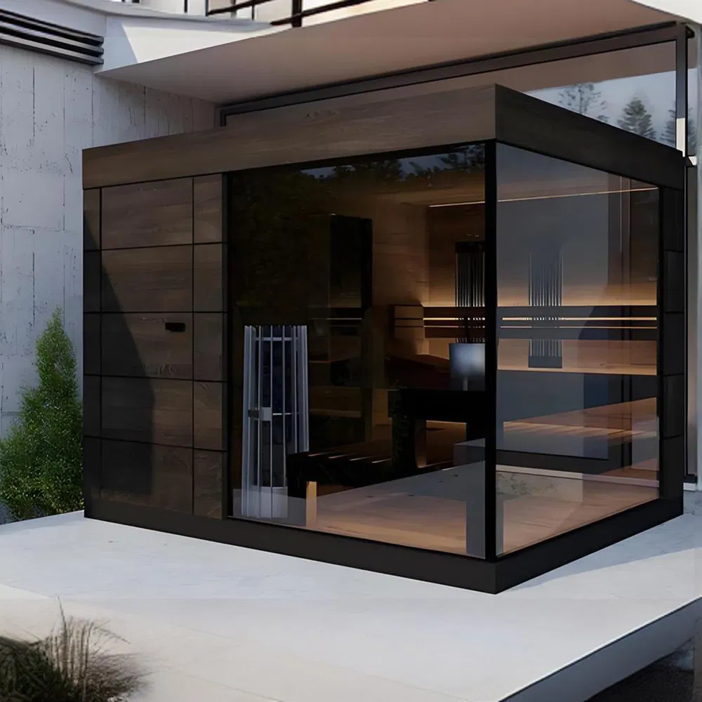 Outdoor Dry Steam 4-6 Persons High Quality Wooden Traditional Luxury Sauna