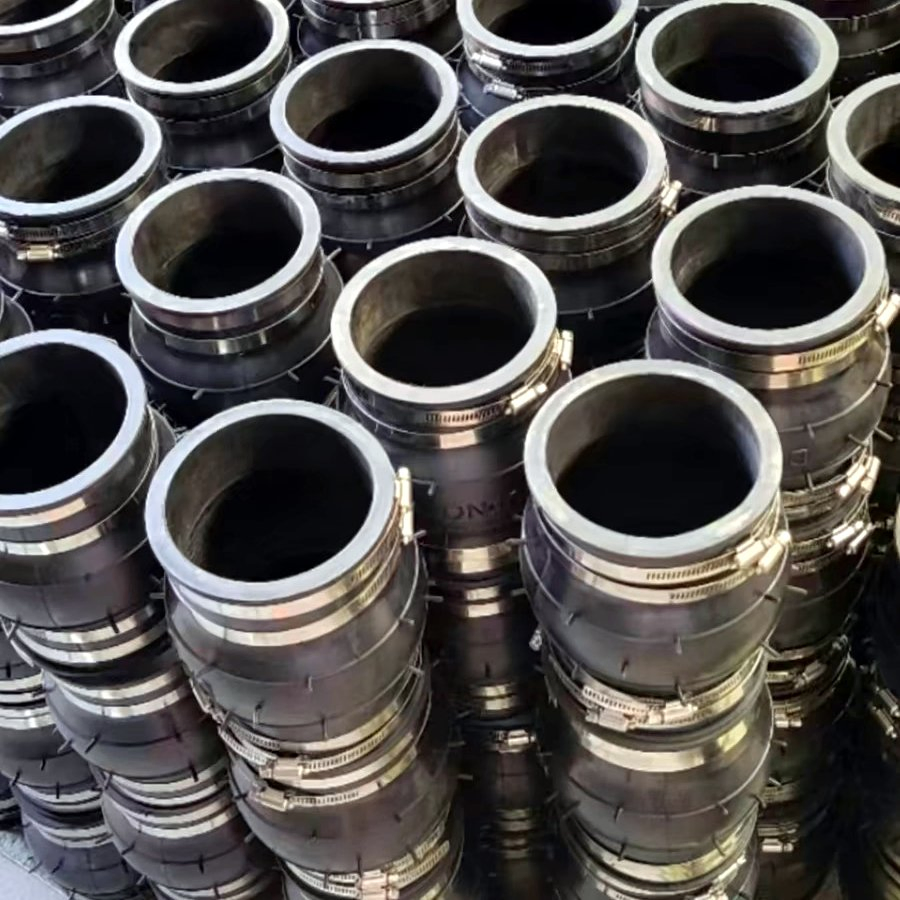 Rubber Coupling Pipeline Bellows Compensator Clamp EPDM Flexible Rubber Joint