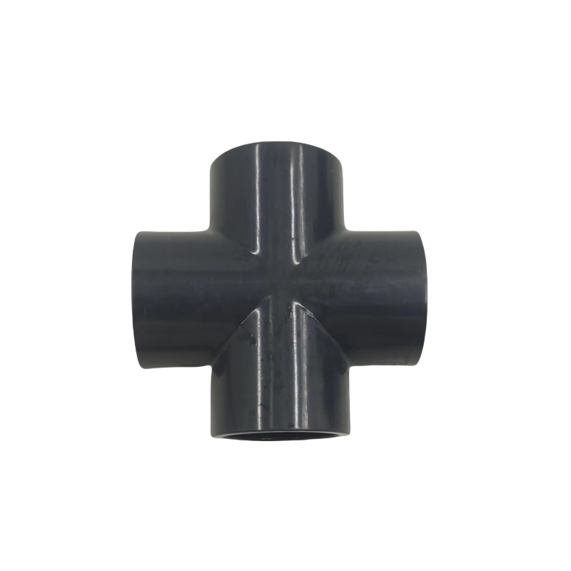 Plastic PVC Four Way Cross Pipe Fittings Connector for Plumbing Systems