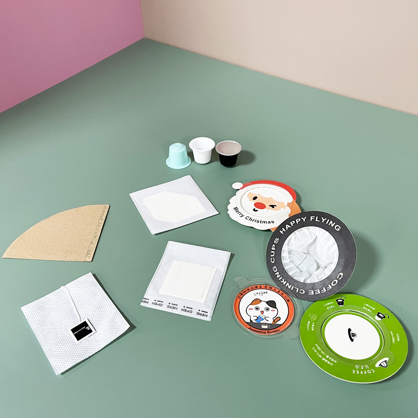 UFO Coffee Filter Paper Bag Hanging Ear Drip Coffee Bag Single Serve Disposable Drip Coffee Filter Bag Perfect for House, Travel, Office