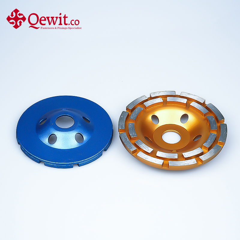 Double Row Diamond Cup Wheel for Metal Grinding - Black Color