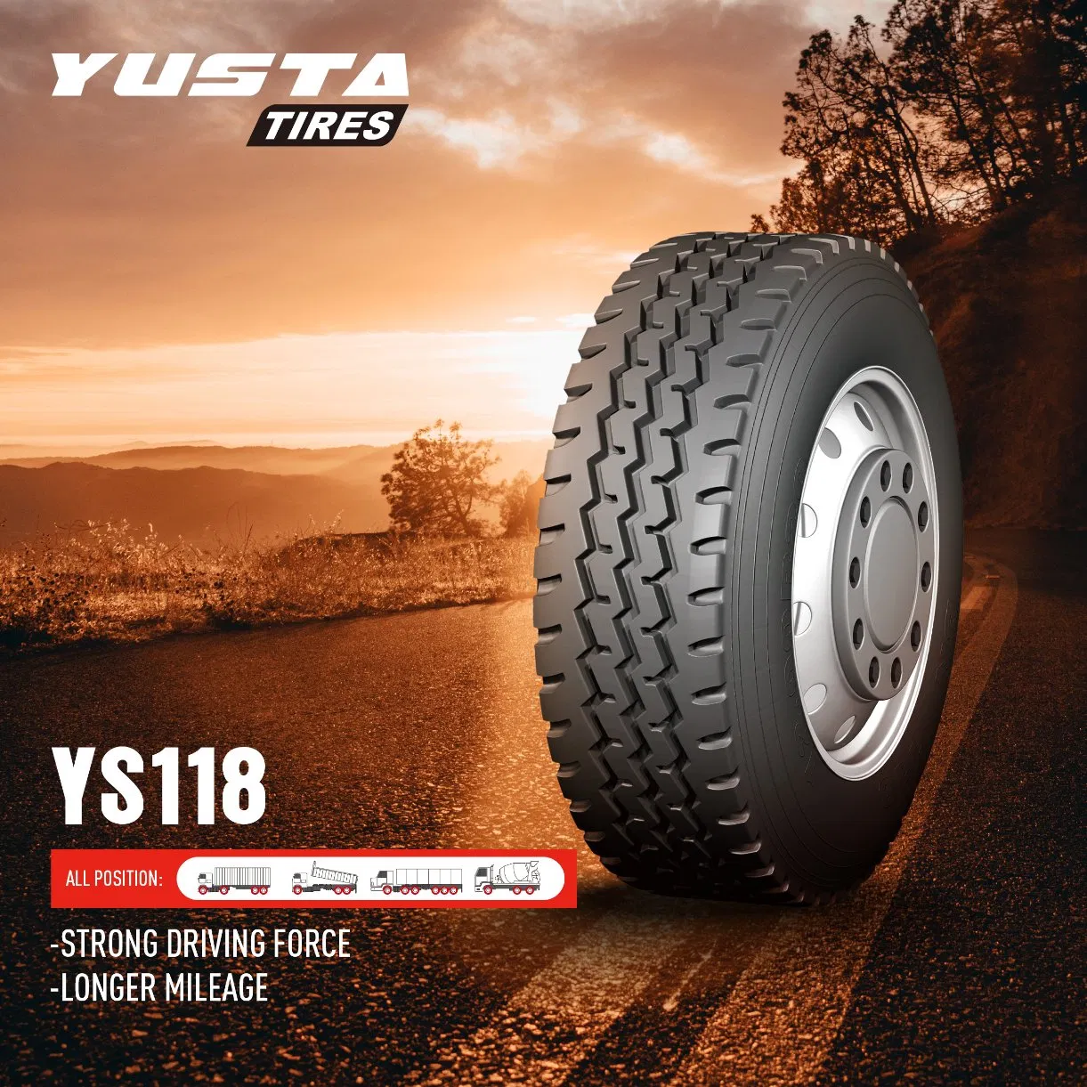 Yusta 11R22.5 All Position Truck/Bus Tire