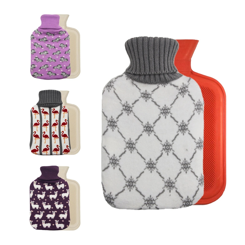 Wholesale Winter Warm Cotton Custom Design Knitted Hot Water Bottle Cover Hot Water Bag Cloth