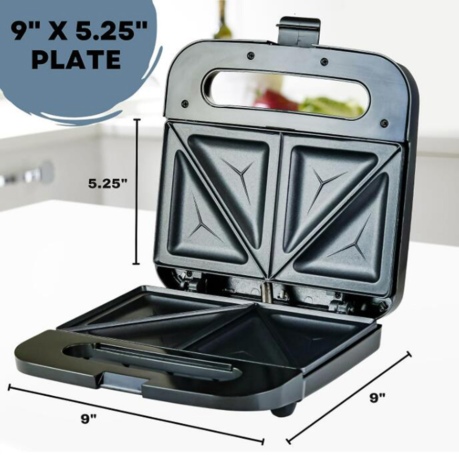 Electric Sandwich Maker with Non-Stick Plates