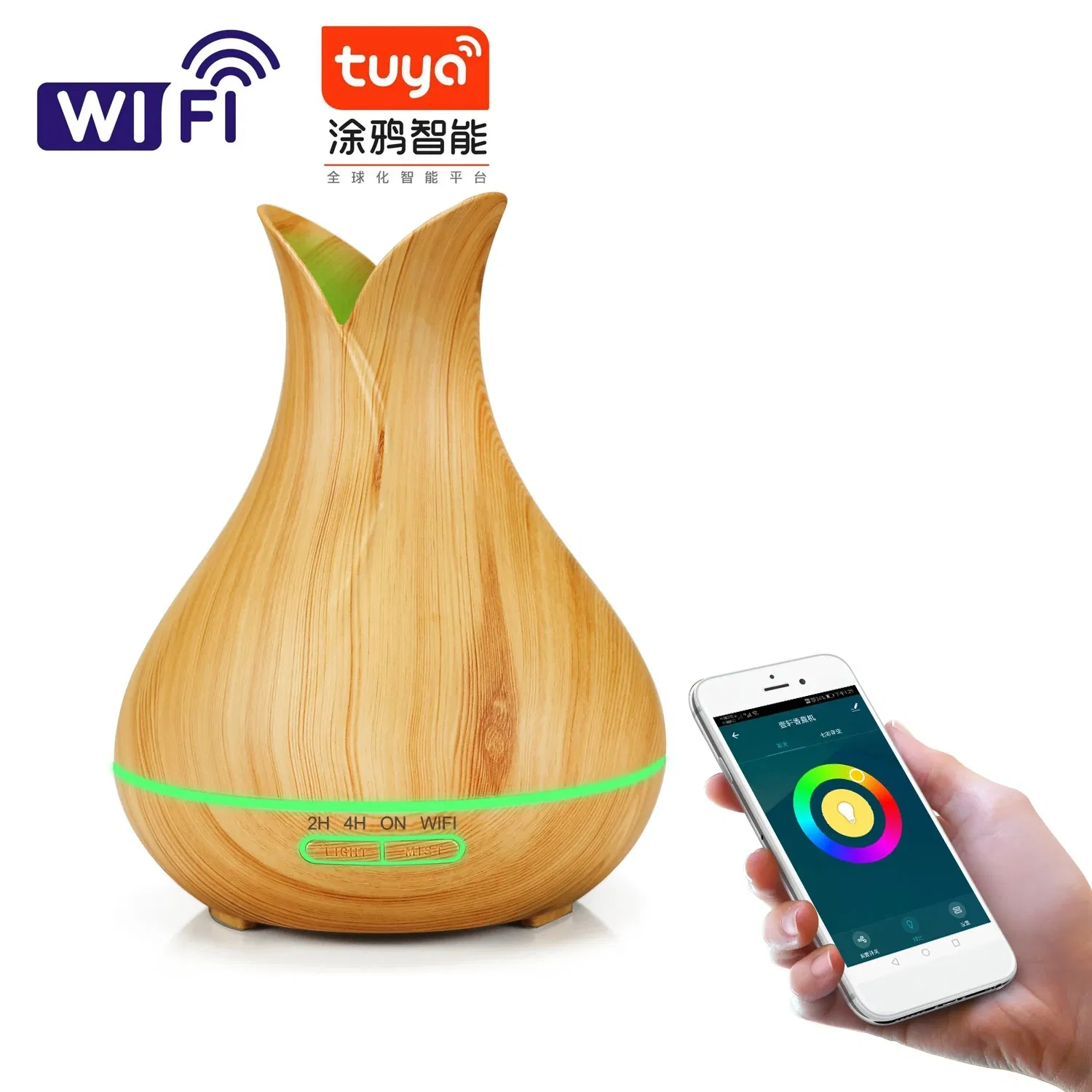400 Ml WiFi Ultrasonic Aroma Essential Oil Diffuser for Home