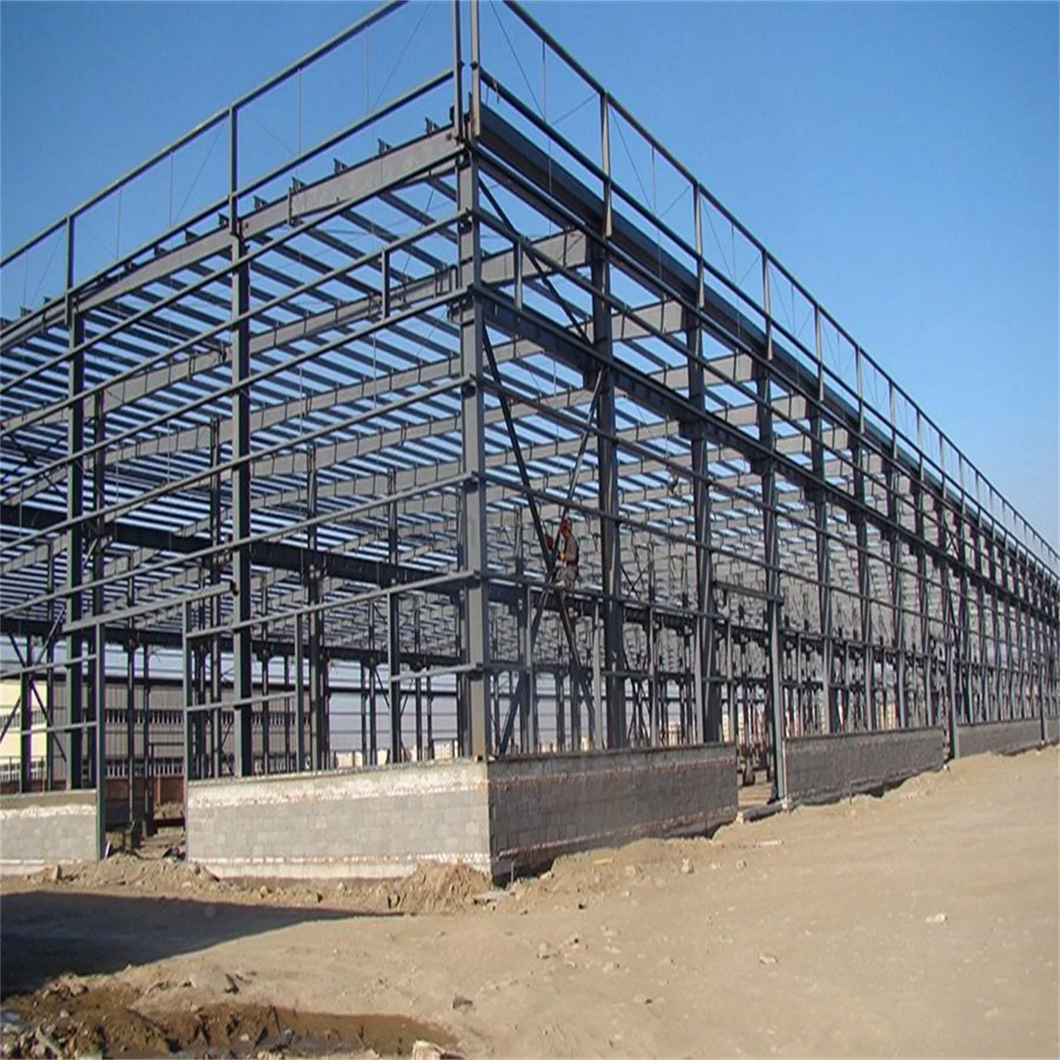 Low Maintenance Prefabricated Steel Structure Commercial Building for Supermarket Hotel