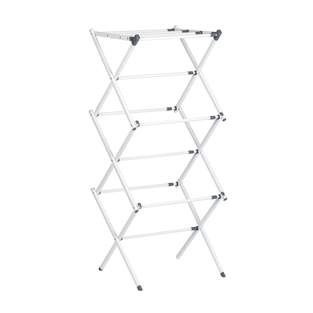 Lightweight Folding Aluminum Drying Rack Compact Clothes Rack for Apartment Use