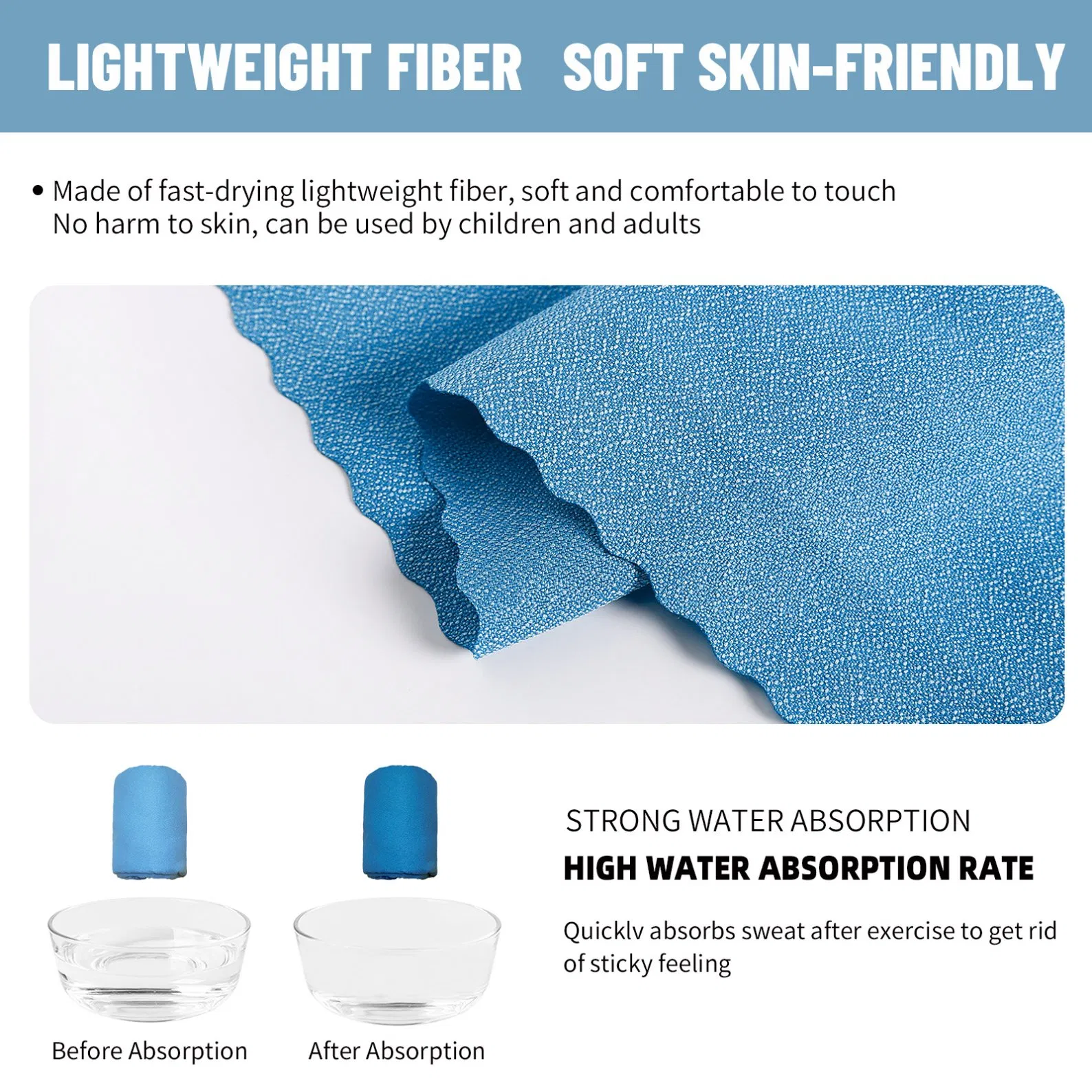 Wholesale Custom Embroidery Microfibre Sports Towel Whit Bag Microfiber Gym Towel Microfiber Towel