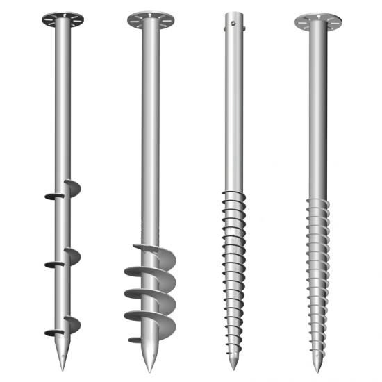 Q235B Steel Galvanized Ground Screw for House Mounting