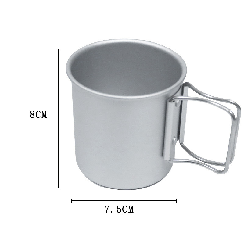 Aluminium Single Wall Mug with Folding Handle Hot Selling Outdoor Products Very Light