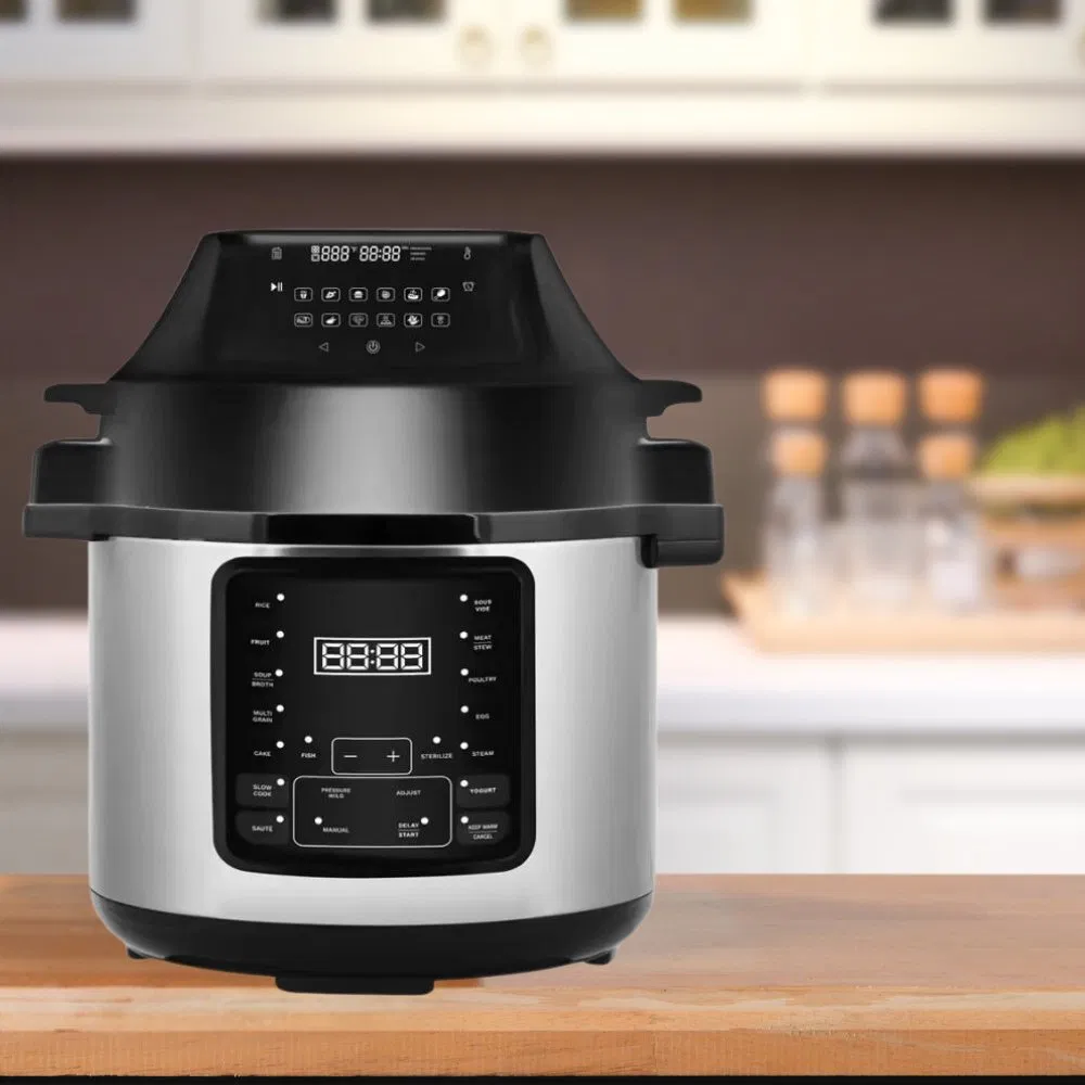 Cooking Made Easy with a Pressure Cooker Featuring LED Display and Detachable Lids