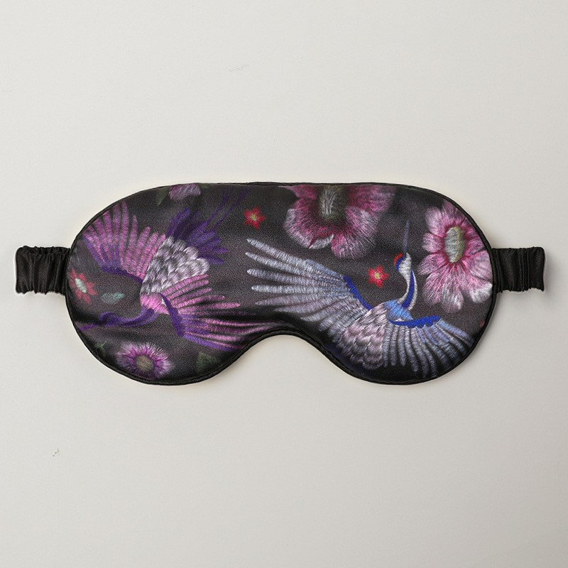 Printed Double-Sided Faux-Silk Hot/Cold Gel Eye Mask – Ultra-Soft, Light-Blocking & Soothing