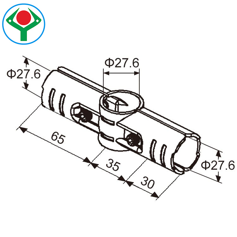 Ys-4 Black Electrophoresis SPHC 3 Way Cross Steel Joint Set for Lean Production Line