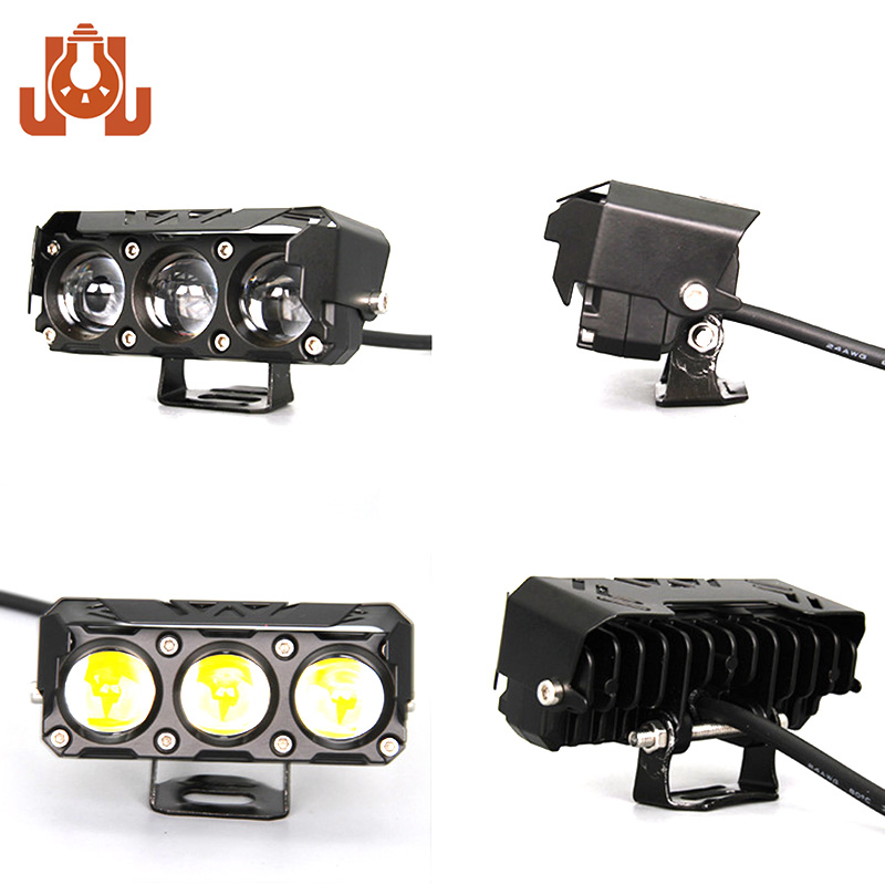 Двухцветная светодиодная фара-противотуманка для мотоцикла 12-80V