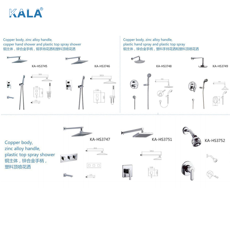 Bathroom Sanitary Ware Accessories Rainfall Shower Sets