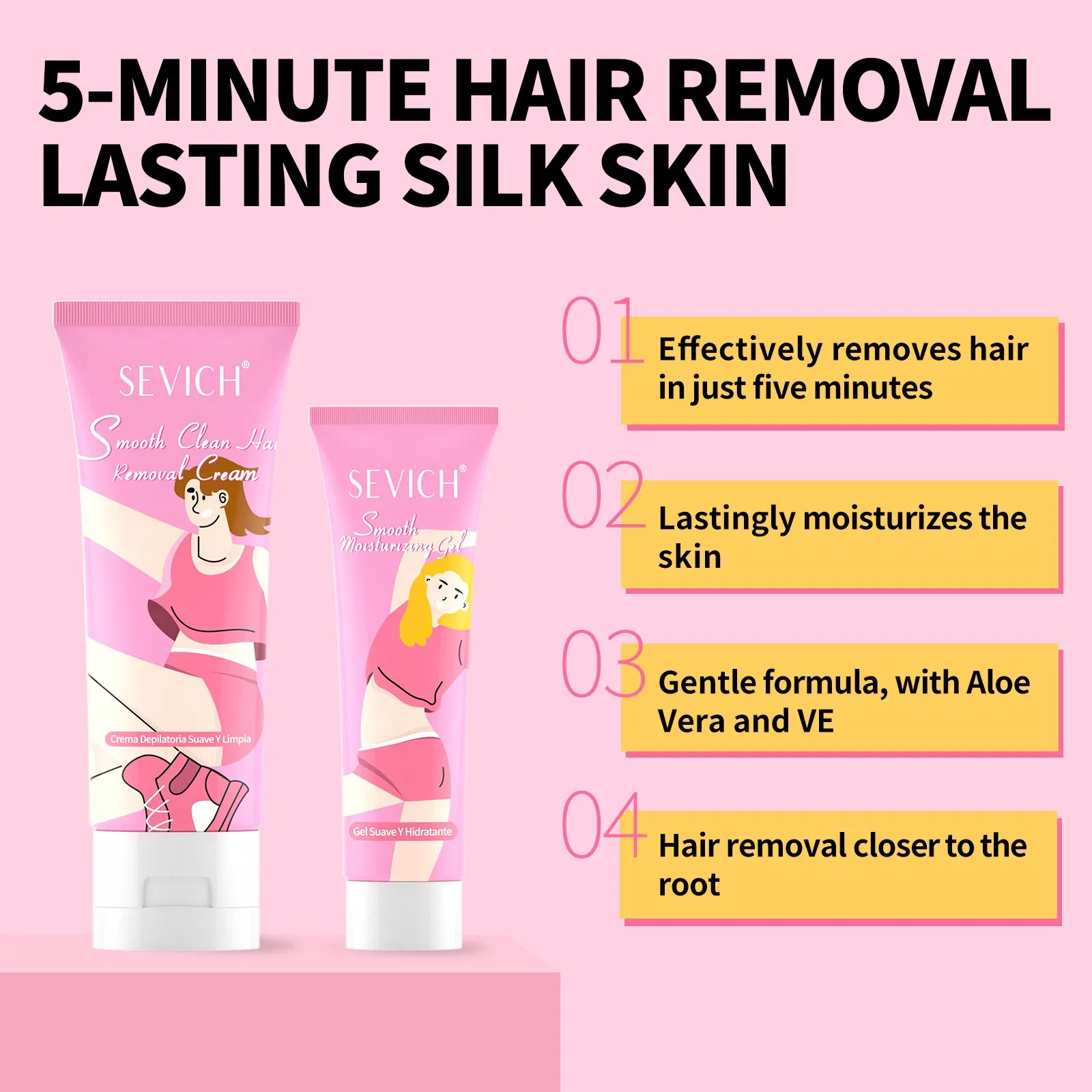 Wholesale Gentle Body Cream Non-Irritating Natural Tea Tree Mint Ingredients Hair Removal Cream Product