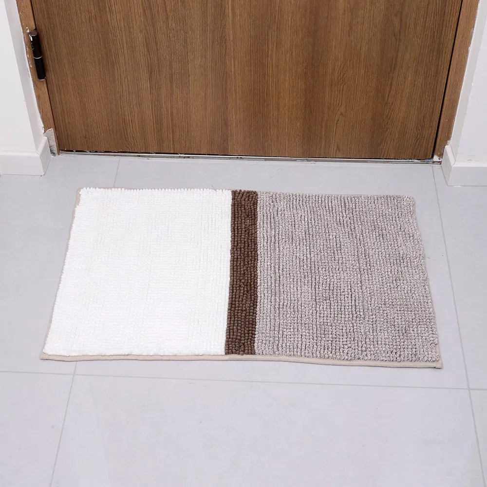 Factory Cheap Stylish Cationic Stripe Non-Slip Bath Floor Mat for Home Use