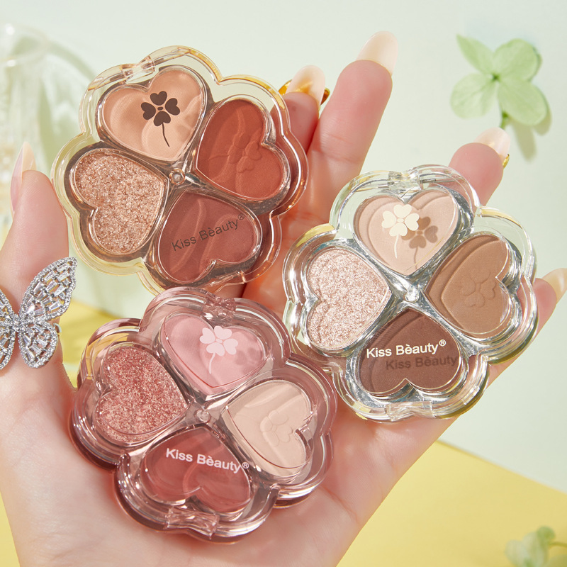 Clover Four-Color Eyeshadow Palette Earth Color Daily Makeup Matte Pearl Student Eyeshadow Nude Makeup