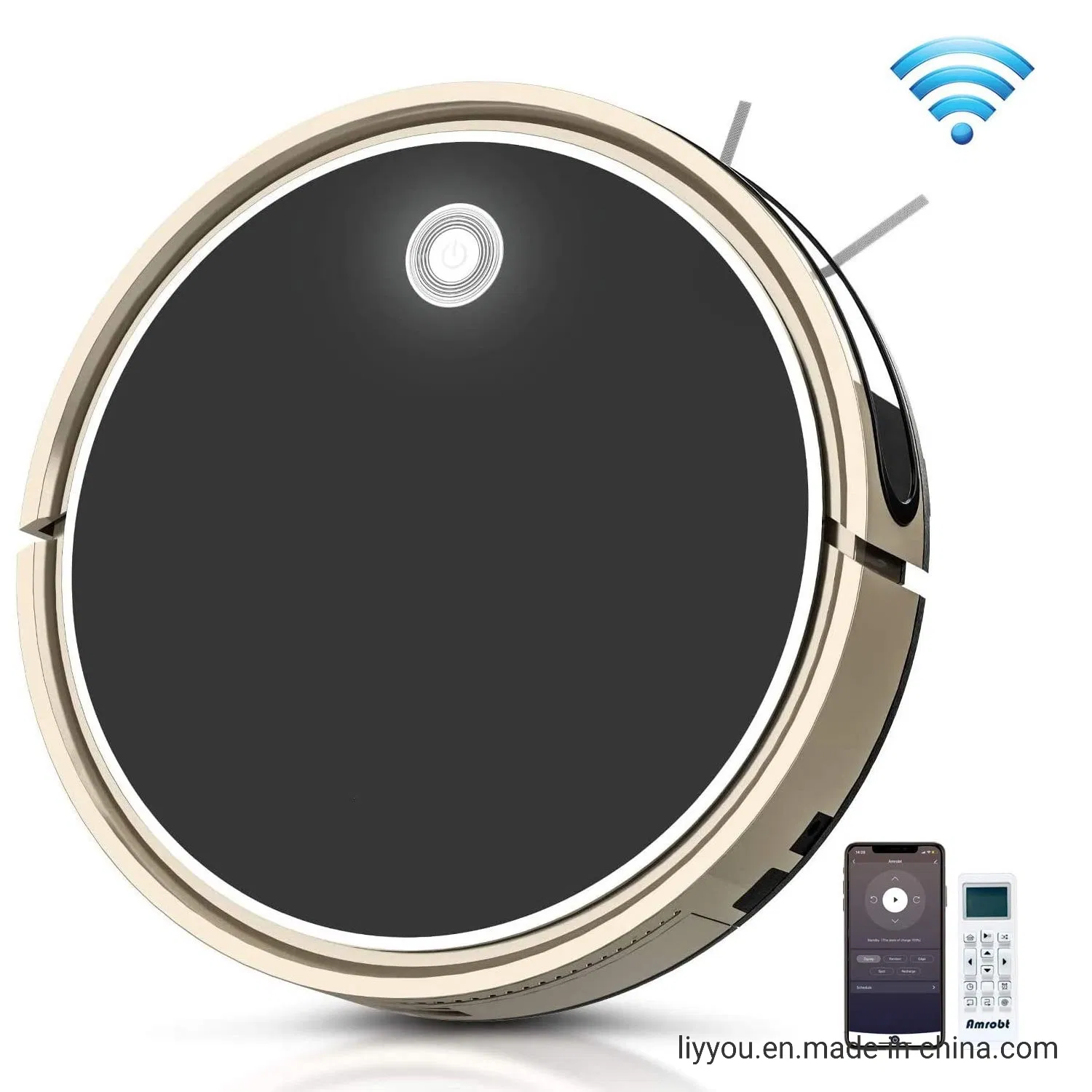 Robot Vacuum Cleaner Powerful Suction Tangle-Free Slim Design Automatic Self-Charging for Pet Hair, Hard Floor and Carpet